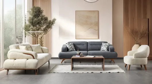 Product img 2, Lion Ahşap Ayaklı Yataklı Koltuk Takımı